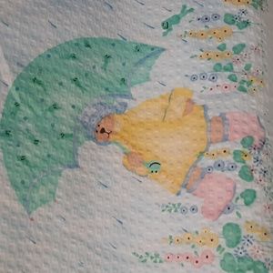 Daisy Kingdom material April Showers floral gingham 1998 made in USA